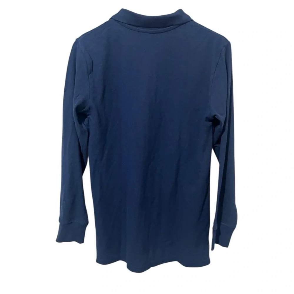 The Children's Place Navy Blue Long Sleeve Polo Shirt Size 16 Boys XXL Uniform